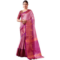 SIRIL Womens Cotton Silk Jacquard Boarder Saree With Unstitched Blouse Piece (3579S2513_Light Pink)