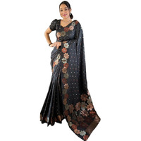 Yashika Womens Banarasi Kanjivaram Cotton Silk Jaquard Saree (AZ-YS-OG-WEAVE-Parent_Black)