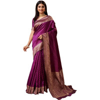 Sugathari Womens Banarasi Saree Pure Kanjivaram Silk Saree Soft new ladies 2023 Design Wear Pattu Sarees Latest Cotton Party Sari collections With Blouse Piece for Wedding sadi (SAM PARI-113 WINE)