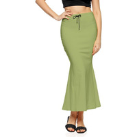 Chetmika Women Saree Shapewear Petticoat (Parrot Green, XL)
