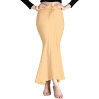 Symvi Cotton Blended Saree Shapewear for Woman (2XL, Beige)