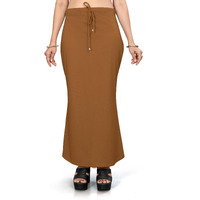 Yashika Present Lycra Saree Shapewear Petticoat for Women||Straight Fit Petticoat Saree Silhouette Shape Wear Dress for Saree|| AZ-YS-OG-Shaper Brown-XXL
