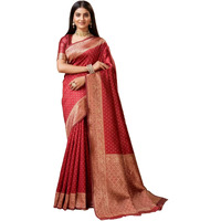 Sugathari Womens Banarasi Saree Pure Kanjivaram Silk Saree (SAM PARI-113 MAROON)