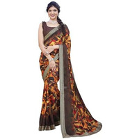 Yashika Woven Georgette Womens Saree (AZ-YS-P1-CHAYA-KIYARA-MAYA-ZUBIYA-Parent_Brown)