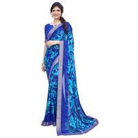 Yashika Woven Georgette Womens Saree (AZ-YS-P1-CHAYA-KIYARA-MAYA-ZUBIYA-Parent_Blue 02)