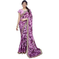 Yashika Woven Georgette Womens Saree (AZ-YS-P1-CHAYA-KIYARA-MAYA-ZUBIYA-Parent_Purple)