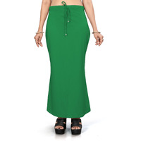 Yashika Present Lycra Saree Shapewear Petticoat for Women||Straight Fit Petticoat Saree Silhouette Shape Wear Dress for Saree|| AZ-YS-OG-Shaper Green-S