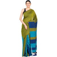 DURGA HANDLOOMS Womens Pure Cotton Handloom Saree, Dh476A4 (Green)