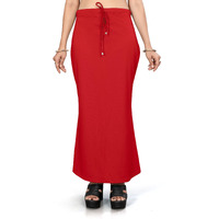 Yashika Present Lycra Saree Shapewear Petticoat for Women||Straight Fit Petticoat Saree Silhouette Shape Wear Dress for Saree|| AZ-YS-OG-Shaper RED-L
