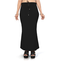 Yashika Present Lycra Saree Shapewear Petticoat for Women||Straight Fit Petticoat Saree Silhouette Shape Wear Dress for Saree|| AZ-YS-OG-Shaper Black-XL
