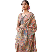 SAREE MALL Womens Banarasi Silk Madhubani Printed Saree With Unstitched Blouse Piece(Beige_PUSHPMNDI103_RS)