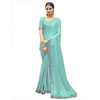 Satrani Womens Silk Saree (3431S287N_Mint Green)