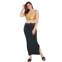 RANI SAAHIBA Womens Stretchy Slim Fishcut Petticoat Cotton Saree Shapewear(SHP51_2XL/3XL_Grey)