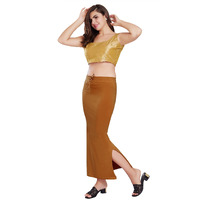 RANI SAAHIBA Womens Stretchy Slim Fishcut Petticoat Cotton Saree Shapewear(SHP46_2XL/3XL_Mustrad)