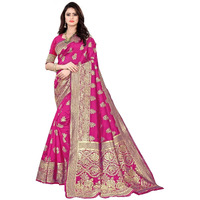 Sugathari Womens Banarasi Saree Pure Kanjivaram Silk Saree Soft new ladies 2023 Design Wear Pattu Sarees Latest Cotton Party Sari collections With Blouse Piece for Wedding sadi (PARI 63 RANI)