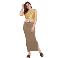 RANI SAAHIBA Womens Stretchy Slim Fishcut Petticoat Cotton Saree Shapewear(SHP62_2XL/3XL_Beige)