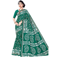 TAMAIRA FASHION Womens Plain Weave Pure Cotton Saree Without Blouse Piece(2476_Seagreen)