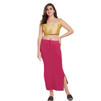 RANI SAAHIBA Womens Stretchy Slim Fishcut Petticoat Cotton Saree Shapewear(SHP5_S/M_Fuchsia)