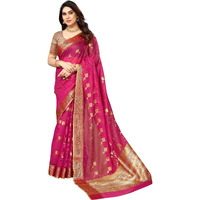 Sidhidata Womens Kota Doria Cotton Manipuri Jacquard Boarder Saree With Unstitched Blouse Piece (Box Butta Rani_Rani_Free Size)
