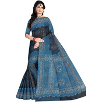 TAMAIRA FASHION Womens Plain Weave Pure Cotton Saree Without Blouse Piece(1856_DarkGrey)