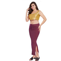 RANI SAAHIBA Womens Stretchy Slim Fishcut Petticoat Cotton Saree Shapewear(SHP70_2XL/3XL_Plum)
