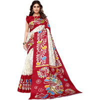 Yashika Womens Khadi Saree With Blouse Piece(URMI RED)