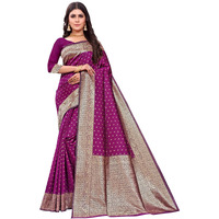Sugathari Womens Banarasi Saree Pure Kanjivaram Silk Saree Soft new ladies 2023 Design Wear Pattu Sarees Latest Cotton Party Sari collections With Blouse Piece for Wedding sadi (SAM PARI-113 WINE)