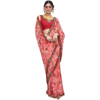 Yashika Womens Georgette Saree Printed Saree With Unstitched Blouse Material - Suitable For All Indian Occasions and Festivals (AZ-YS-OG-KAJUKATRI GAJRI)