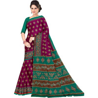 TAMAIRA FASHION Womens Plain Weave Pure Cotton Saree Without Blouse Piece(AB30_Magenta)