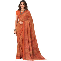 Jaanvi fashion Womens Traditional Printed Georgette Saree With Blouse Piece (raga-georgette-16502-d)