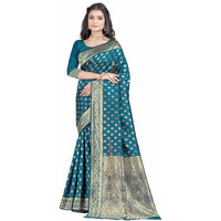 Sugathari Womens Banarasi Saree Pure Kanjivaram Silk Saree Soft new ladies 2023 Design Wear Pattu Sarees Latest Party Sari collections With Blouse Piece for Wedding sadi (SAN PARI-192 MORPITCH)