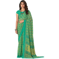 Jaanvi fashion Womens Traditional Printed Georgette Saree With Blouse Piece (raga-georgette-16501-c)