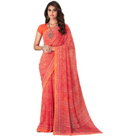 Jaanvi fashion Womens Traditional Printed Georgette Saree With Blouse Piece (raga-georgette-16503-a)