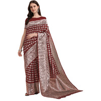 Jaanvi Fashion Womens Banarasi Silk Saree With Blouse Piece (Bella-Maroon-Saree-03_Persian Maroon)