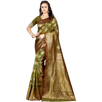 Sugathari Womens Banarasi Saree Pure Kanjivaram Silk Saree Soft new ladies 2023 Design Wear Pattu Sarees Latest Cotton Party Sari collections With Blouse Piece for Wedding sadi (SAM PARI S-3 MEHNDI)