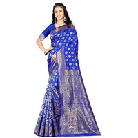 Sugathari Womens Banarasi Saree Pure Kanjivaram Silk Saree Soft new ladies 2023 Design Wear Pattu Sarees Latest Party Sari collections With Blouse Piece for Wedding sadi (SAM PARI-161 ROYAL BLUE)