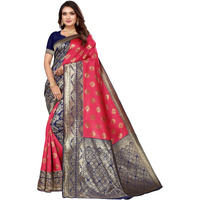 SHIVANAA Womens Jacquard Pink Color Saree With Blouse Piece||Saree For Women||GW1_30