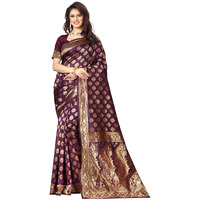 Sugathari Womens Art Silk Wine Kanchipuram Saree (SAN PARI 72 WINE)
