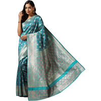 Leriya Fashion Saree for Women | Golden Saree for Women | Cotton Silk Saree for Women | (Blue)
