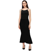 OM SAI LATEST CREATION Womens Lycra Women Petticoat Regular Fit Pant Liner Slip (OSLC-PT-7_Black_XXL)
