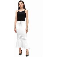 OM SAI LATEST CREATION Womens Lycra Women Petticoat Regular Fit Pant Liner Slip (OSLC-PT-1_White_L)