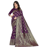 Sugathari Womens Art Silk Purple Kanchipuram Saree (SAN PARI S-2 PURPLE)