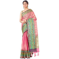 SILK LAND Womens Pure Kanjeevaram Woven Light Pink Saree (SZWVKJLP-269)