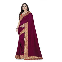 Arriva Fab Georgette with Blouse Piece Saree (Riva733_Green_Free Size)