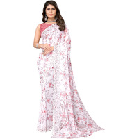 Yashika Womens Trendy Printed Georgette Peach Color Saree with Blouse Material(AZ-YS-P1-LAXMI PEACH)