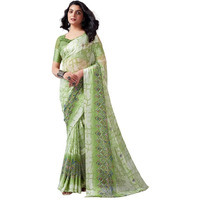 Satrani Womens Pure Georgette Saree (3633S109N_Pista Green)