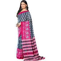 SIRIL Womens Cotton Printed Ready To Wear Saree With Unstitched Blouse Piece (3391S294_Grey & Pink)