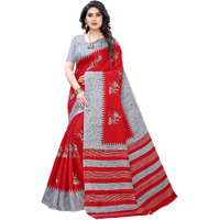 Yashika Womens Woven Art Silk Standard Length (NAURTA RED
