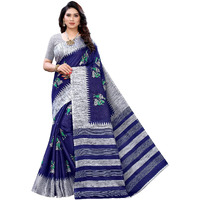 Yashika Womens Art Silk Saree With Blouse Piece (Naurta Navy_Navy)