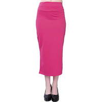 SIRIL Womens Lycra Full Elastic Saree Shapewear Petticoat (180TK119-XXL_Pink)